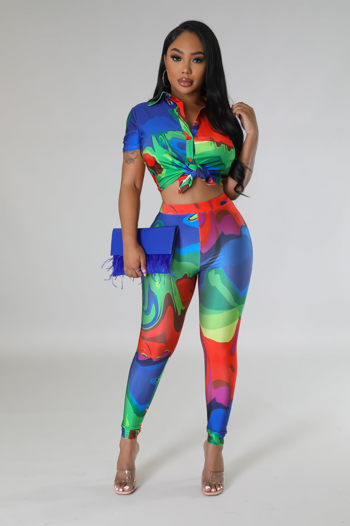 Lia Colorful Paradise Legging Set