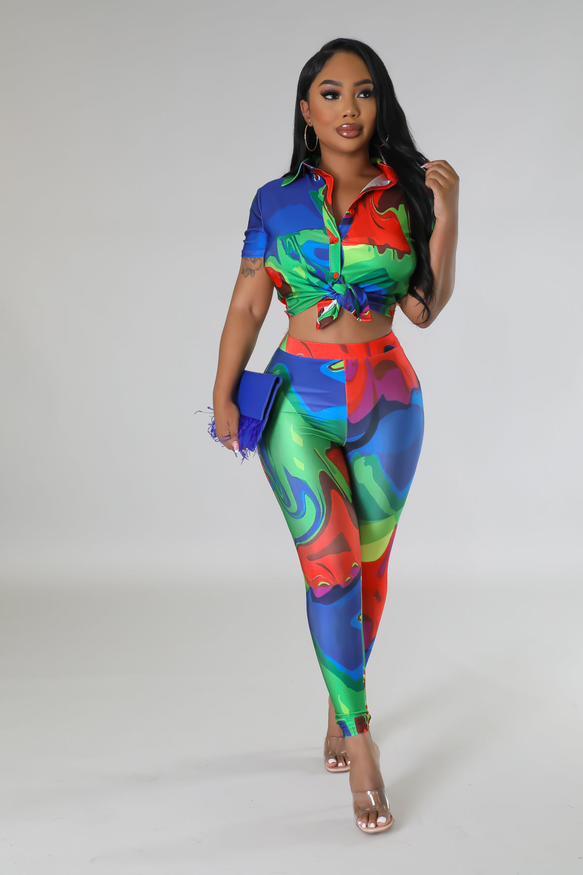 Lia Colorful Paradise Legging Set