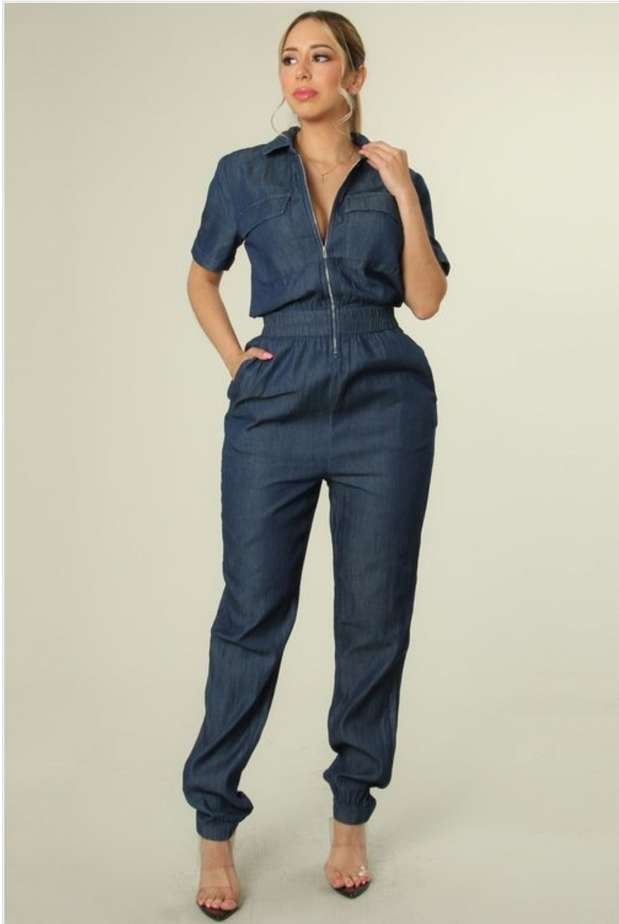 Women's Demin Jumpsuit