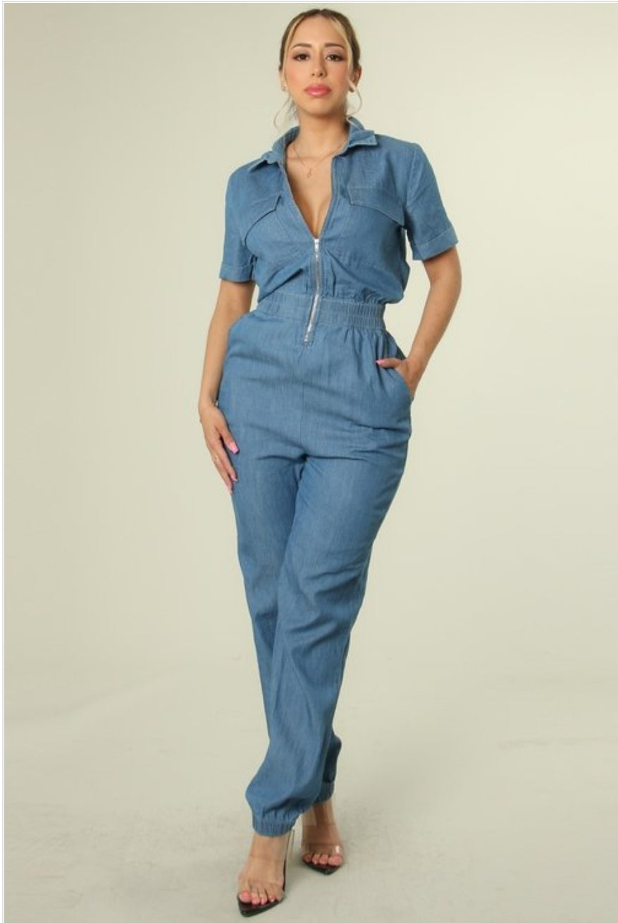 Women's Demin Jumpsuit